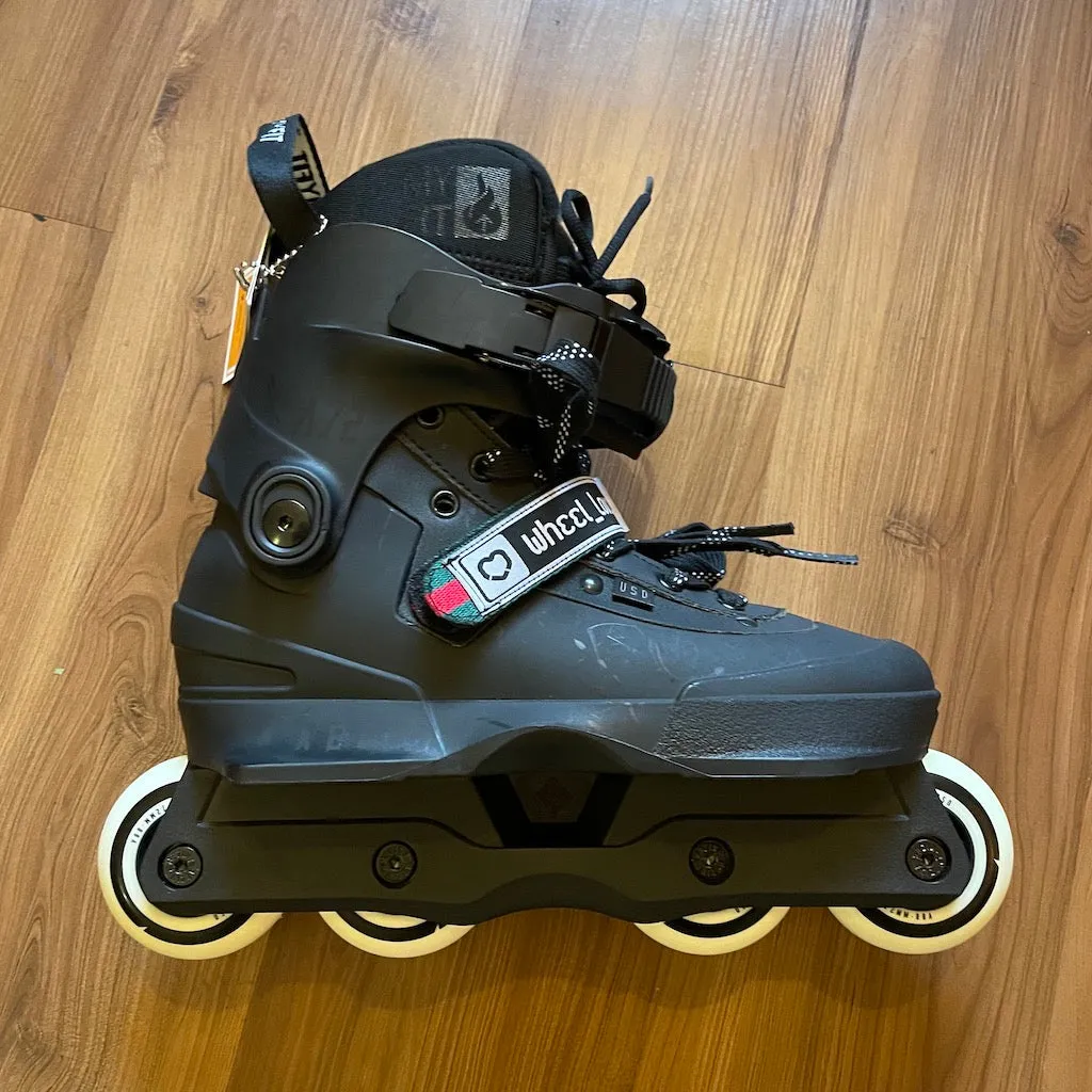 WHEEL LOVE - Orange Inline Skate Cuff / 45 Degree Straps