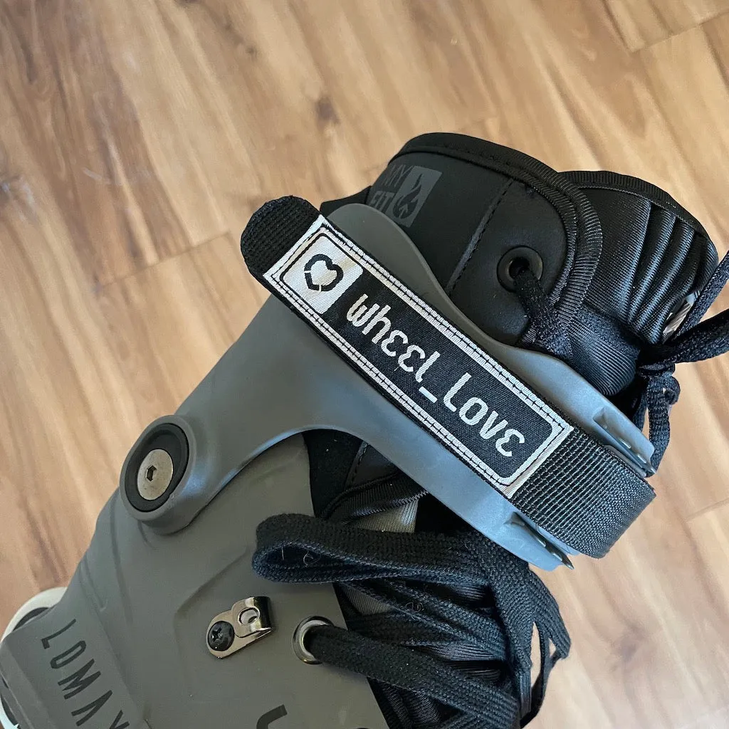 WHEEL LOVE - Orange Inline Skate Cuff / 45 Degree Straps