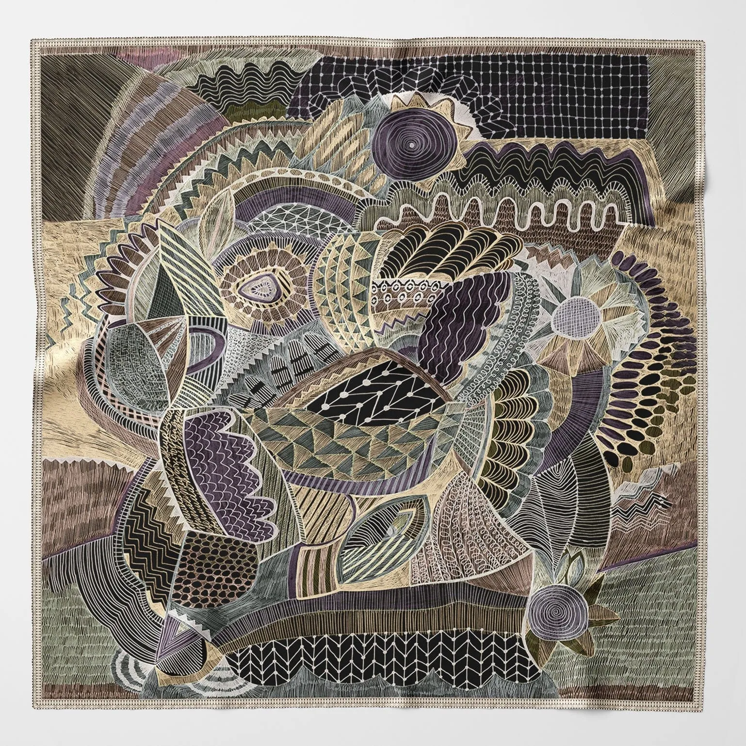 Zaira - Hand Rolled Large Silk Foulard