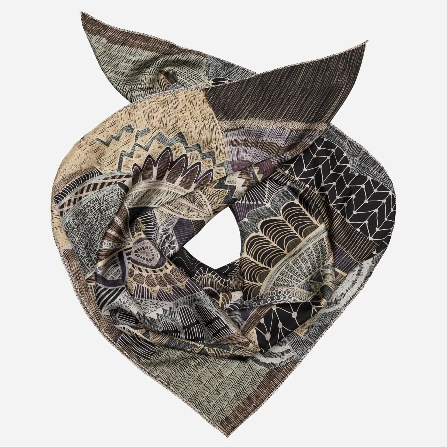Zaira - Hand Rolled Large Silk Foulard